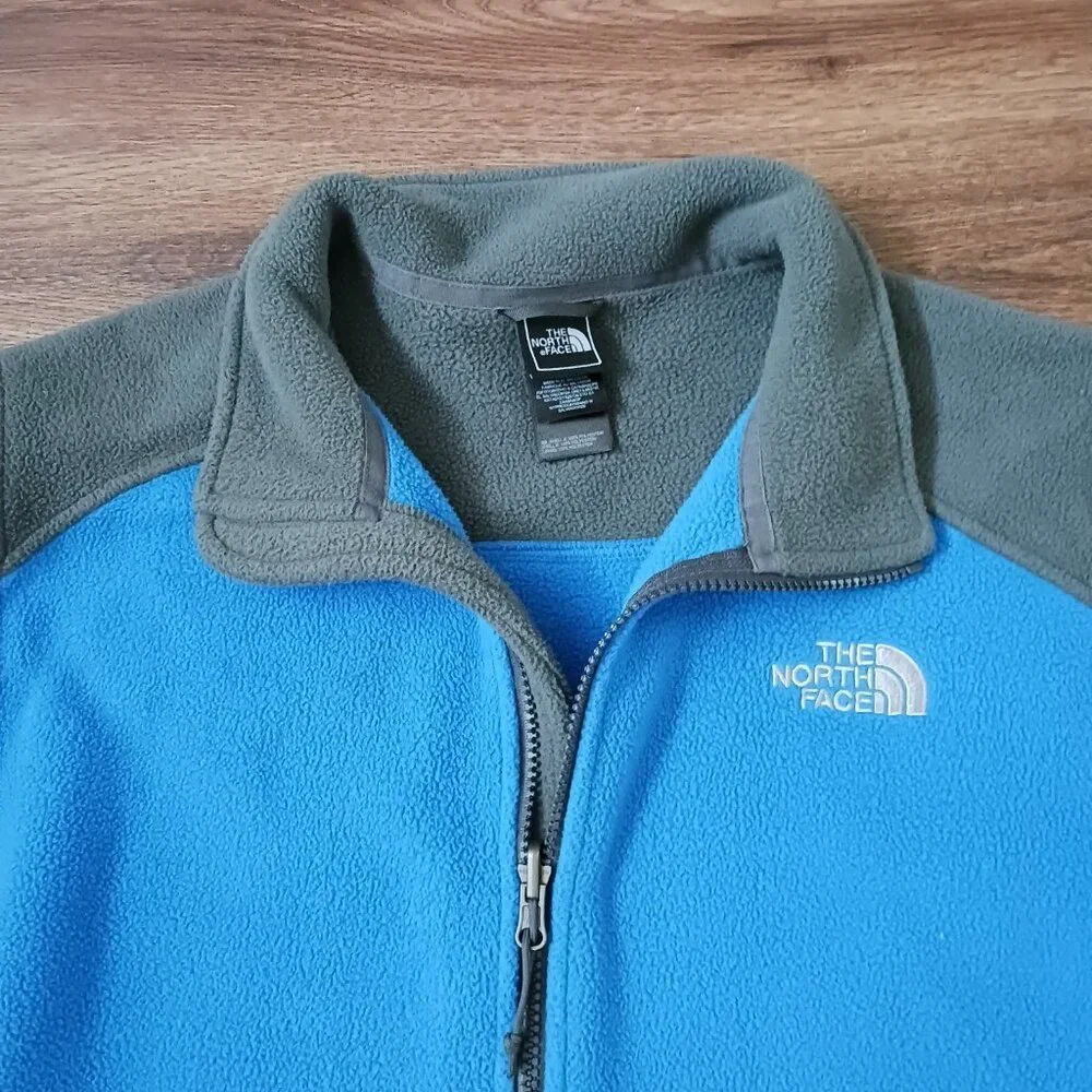 The North Face Jacket Mens M Blue Gray Fleece Full Zip Gorpcore Hiking Outdoors‎